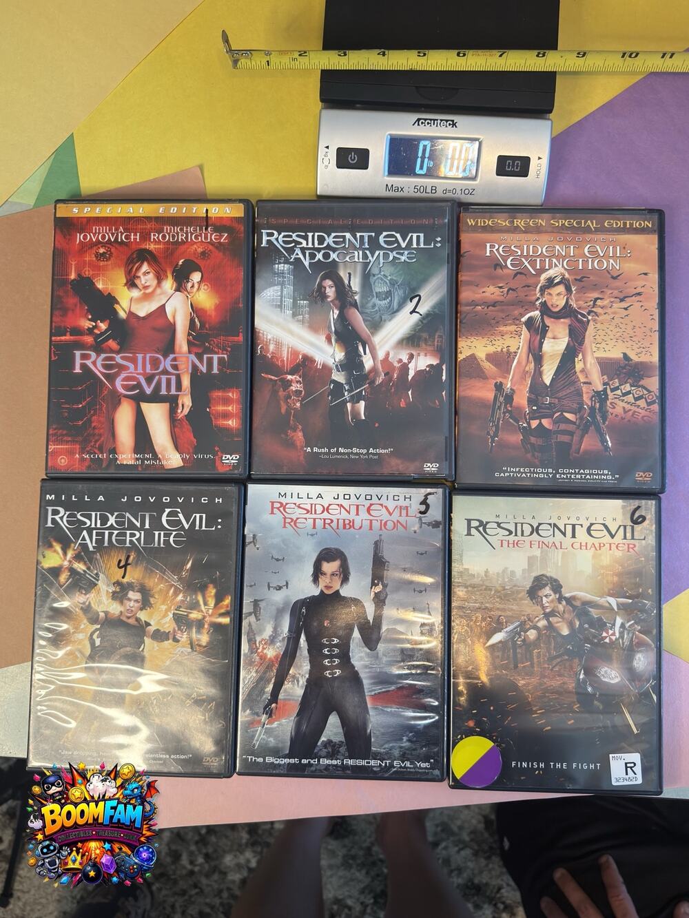 Resident Evil Complete 6 Movie DVD Lot Milla Jovovich